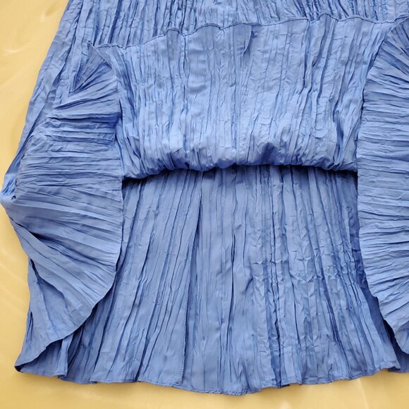 Eileen Fisher Crushed Silk Ultramarine Flared Skirt NWT - Picture 11 of 16
